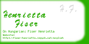 henrietta fiser business card